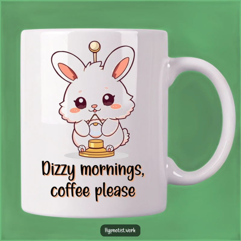Funny Bunny Swirly Eyes Mug: Hypnotic Spin is a Hilarious Gift Idea