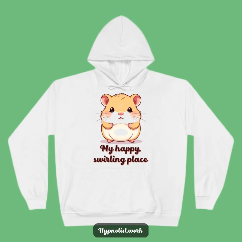 Funny Hamster Swirl Pattern Hoodie: Cozy Comfort with a Hypnotic Design