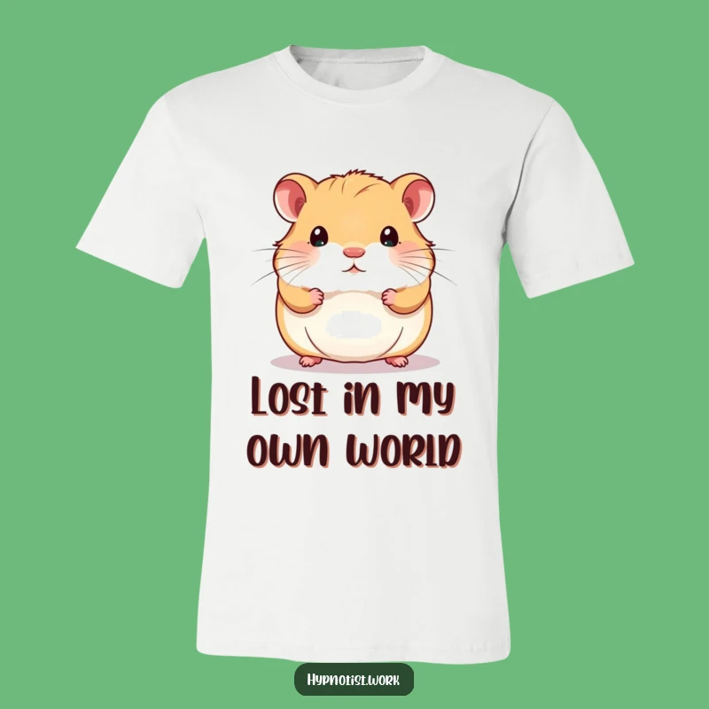 Funny Hamster Swirl Pattern T-Shirt: Mesmerizing Focus for a Hilarious Look
