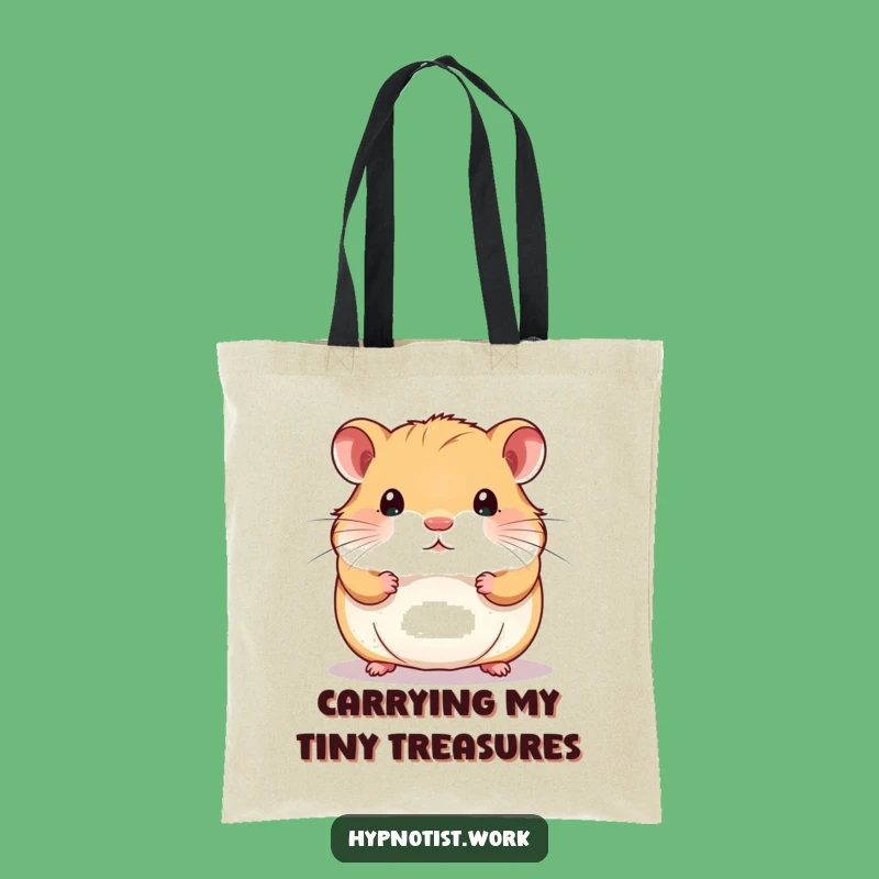 Funny Hamster Swirl Pattern Tote Bag: Mesmerizing Fun for Your Shopping